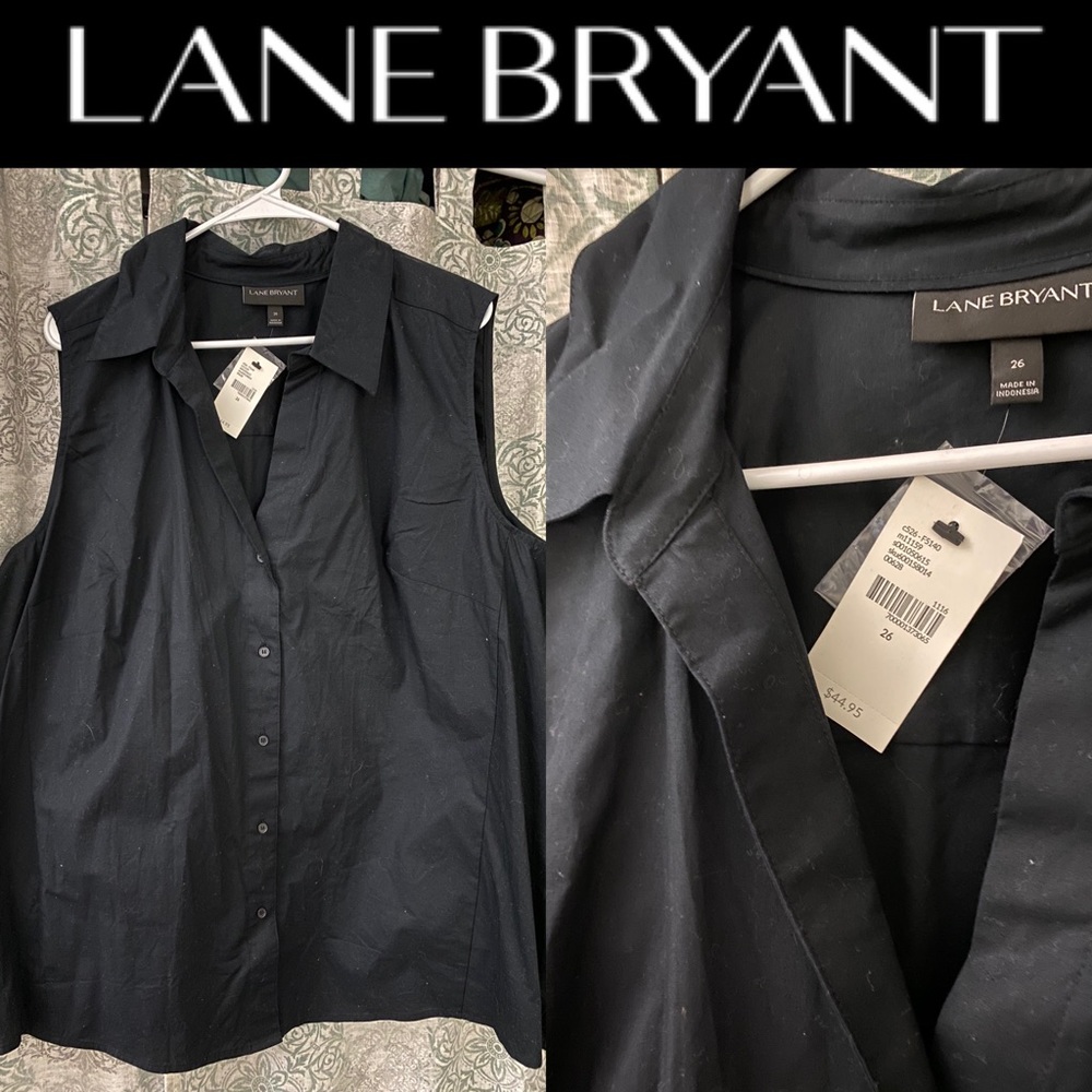 Black tank top with collar